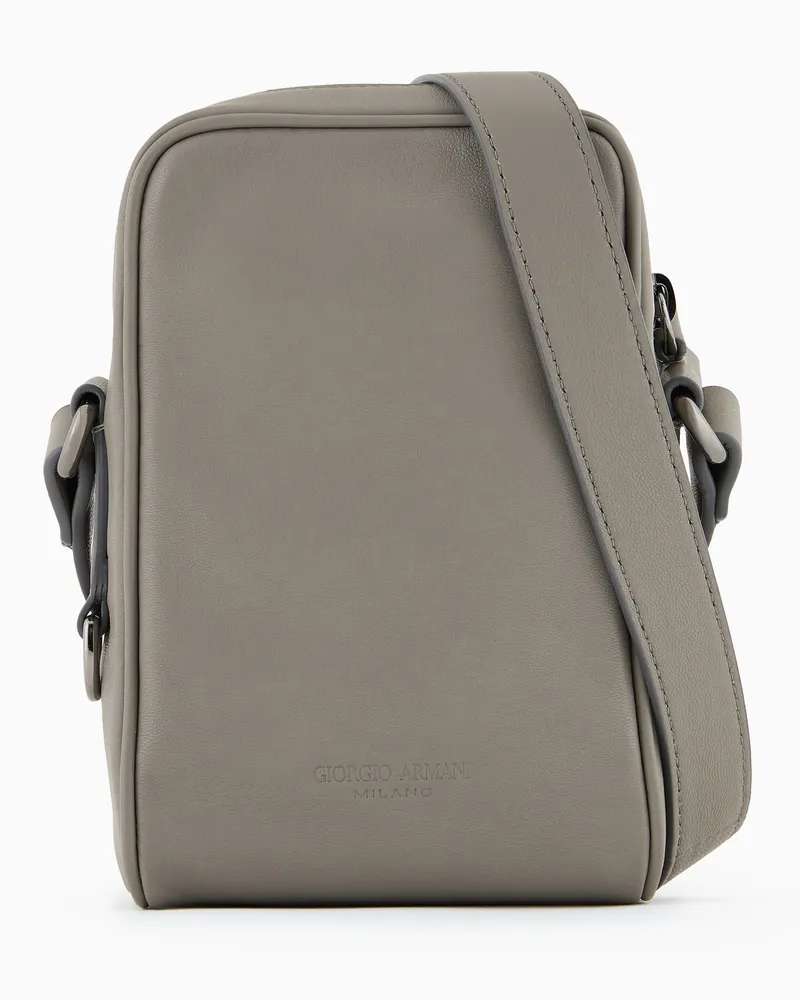 Giorgio Armani Handytasche aus Nappaleder Beige