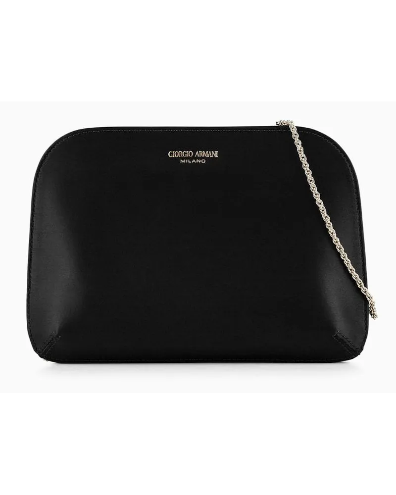 Giorgio Armani Clutch La Prima Aus Satin Schwarz