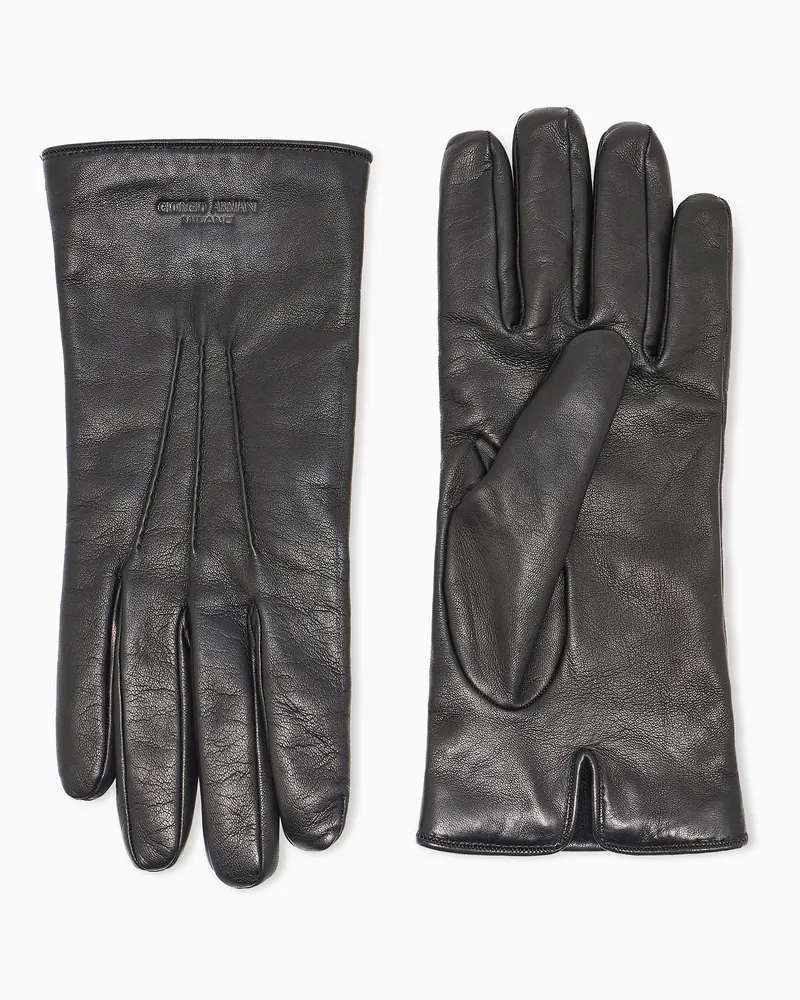 Giorgio Armani Handschuhe aus Nappaleder Schwarz