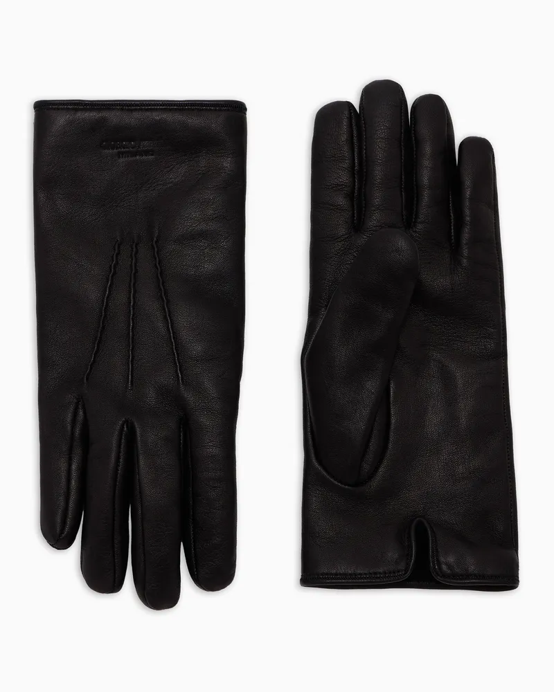 Giorgio Armani Handschuhe aus Nappaleder Schwarz