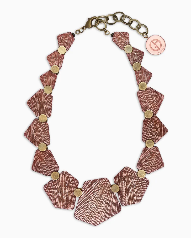 Giorgio Armani Choker aus Kunstharz und Metall Orange