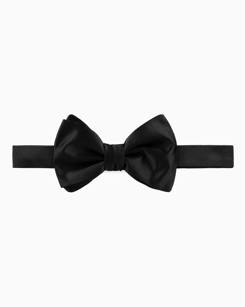 Giorgio Armani Gebundene Fliege aus reiner Seide Schwarz