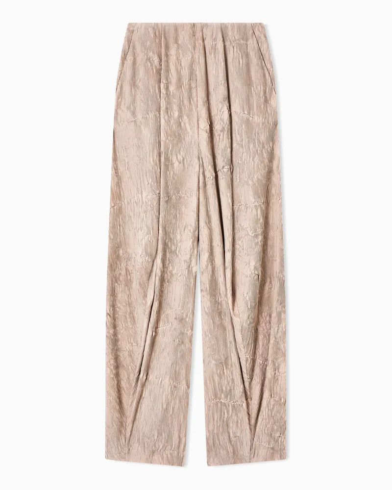 Giorgio Armani Hose aus Mikroplissee Beige