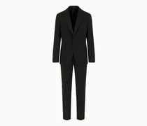 Slim-Fit-Smoking aus reiner Wolle mit halbem Canvas aus der Soho-Linie