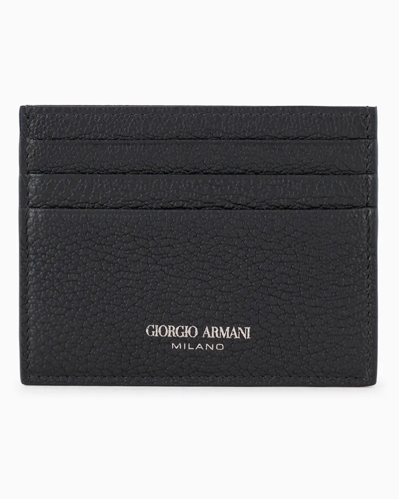 Giorgio Armani Kartenetui aus Leder Schwarz