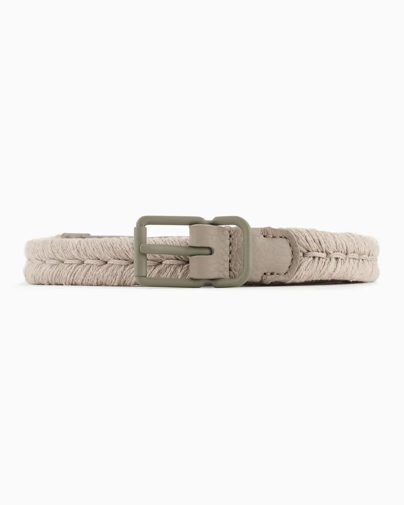 Giorgio Armani Gürtel aus Kordel und Leder Beige