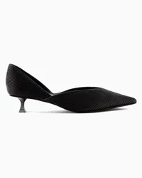 Giorgio Armani Pumps Aus Plissiertem Nappaleder Schwarz