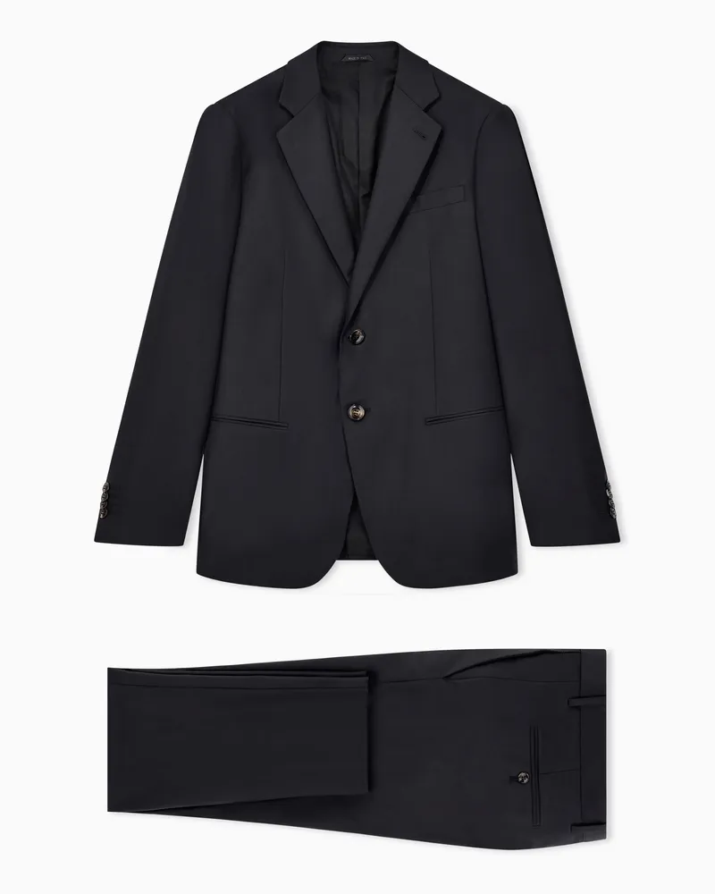 Giorgio Armani Anzug der Soho-Linie aus Wolle und Kaschmir Schwarz