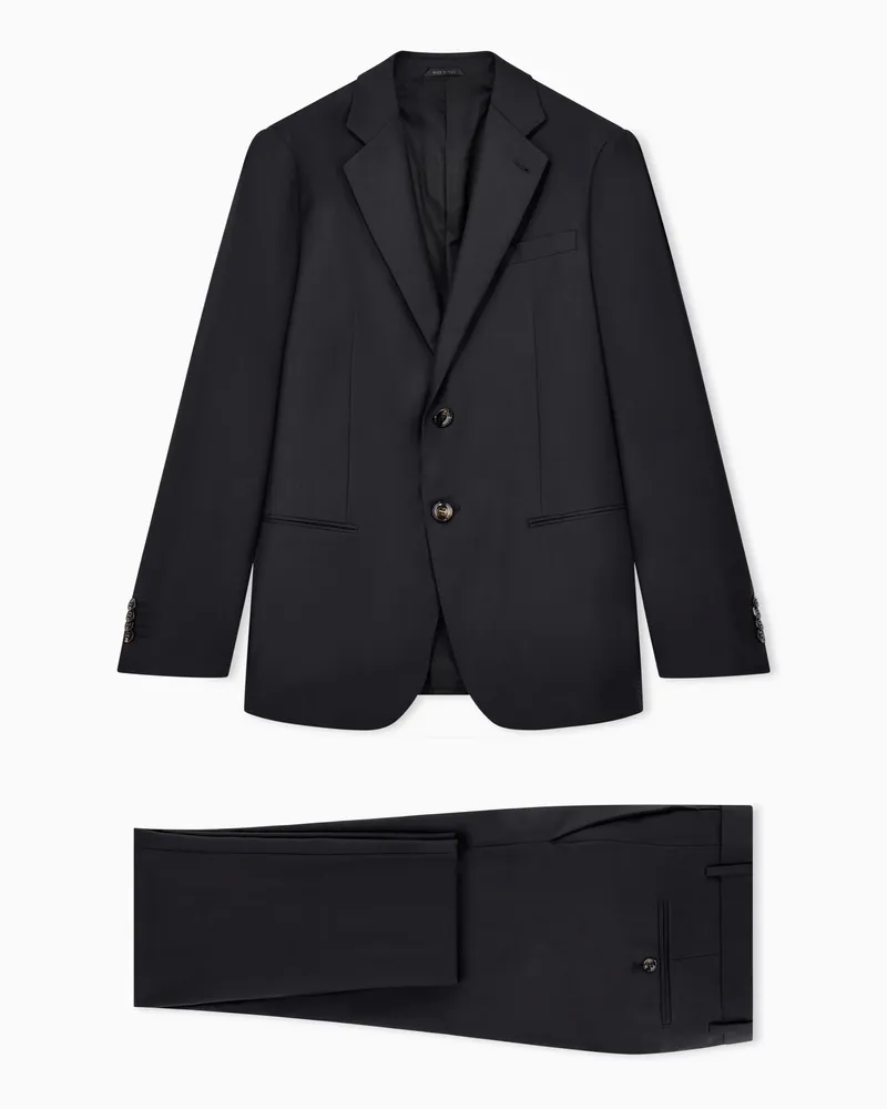 Giorgio Armani Anzug der Soho-Linie aus Wolle und Kaschmir Schwarz