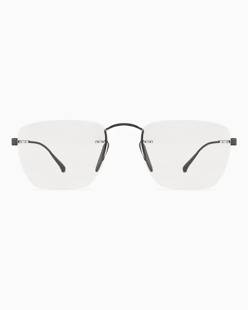 Giorgio Armani Brille mit Pillow-Fassung Grau