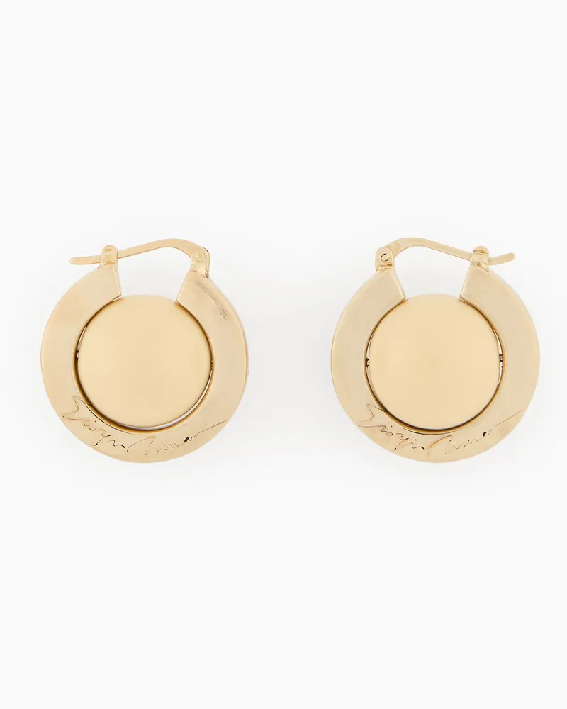 Giorgio Armani Metallohrringe mit Harzkugel Beige