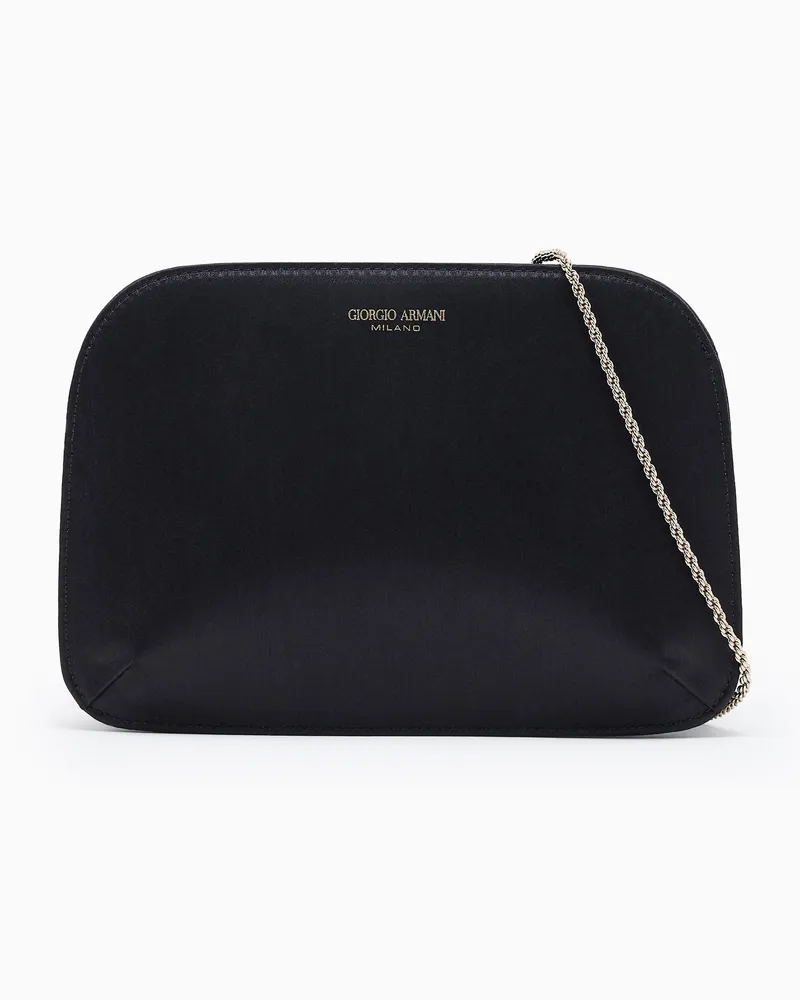 Giorgio Armani Clutch la Prima aus Satin Schwarz