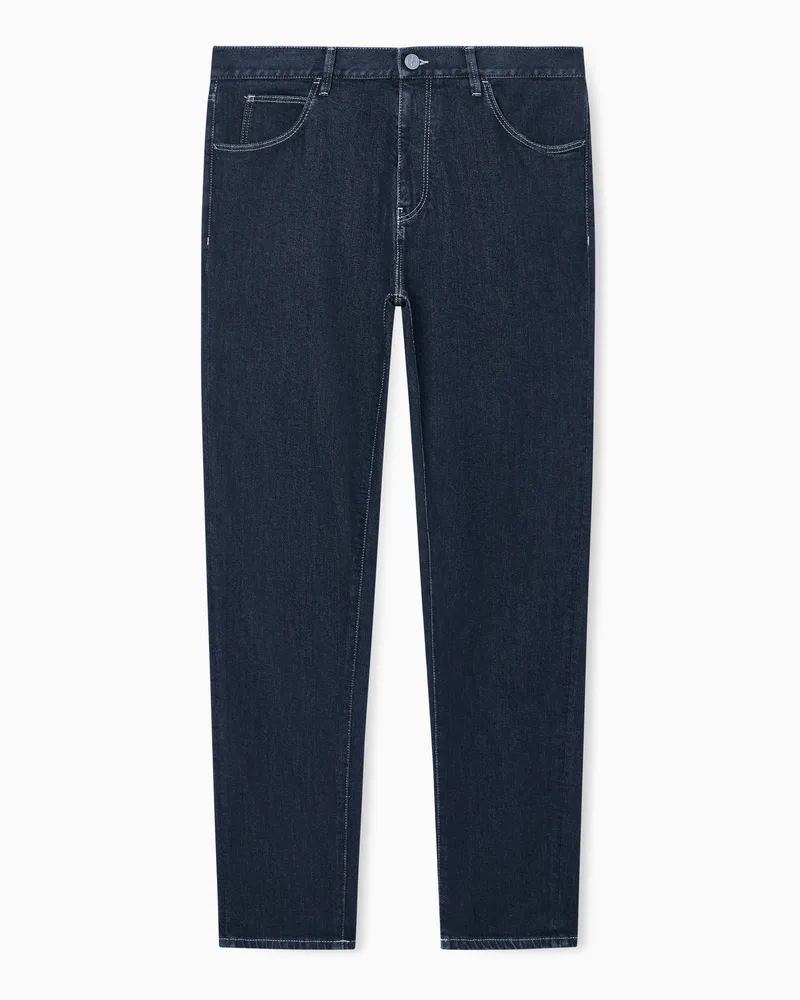 Giorgio Armani ASV Five-Pocket-Jeans in Regular Fit aus Baumwolle und Modal Schwarz