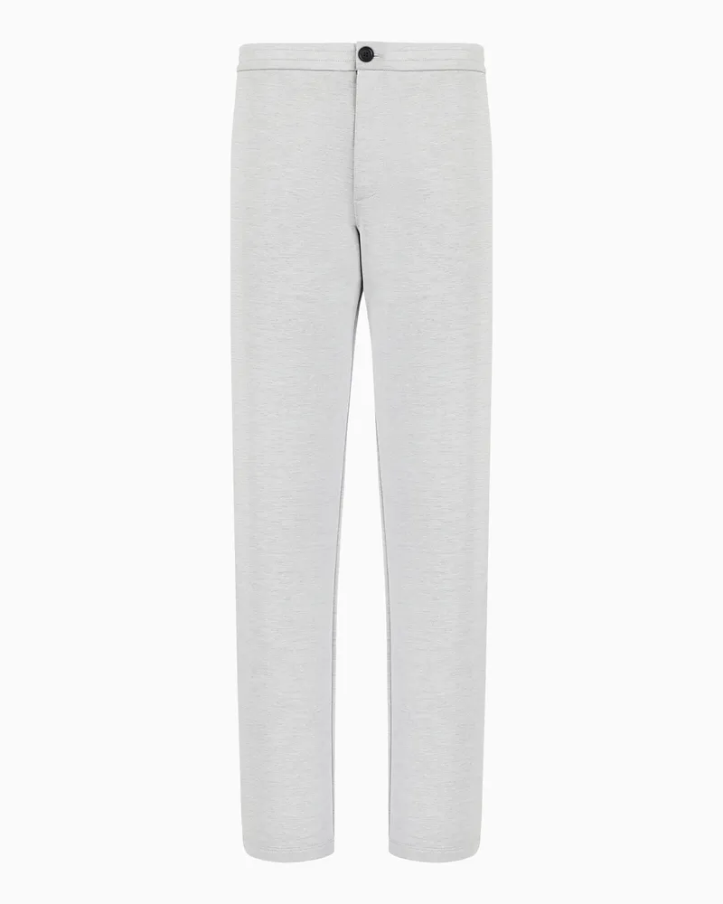 Giorgio Armani Hose aus doppellagigem Baumwolljersey Grau