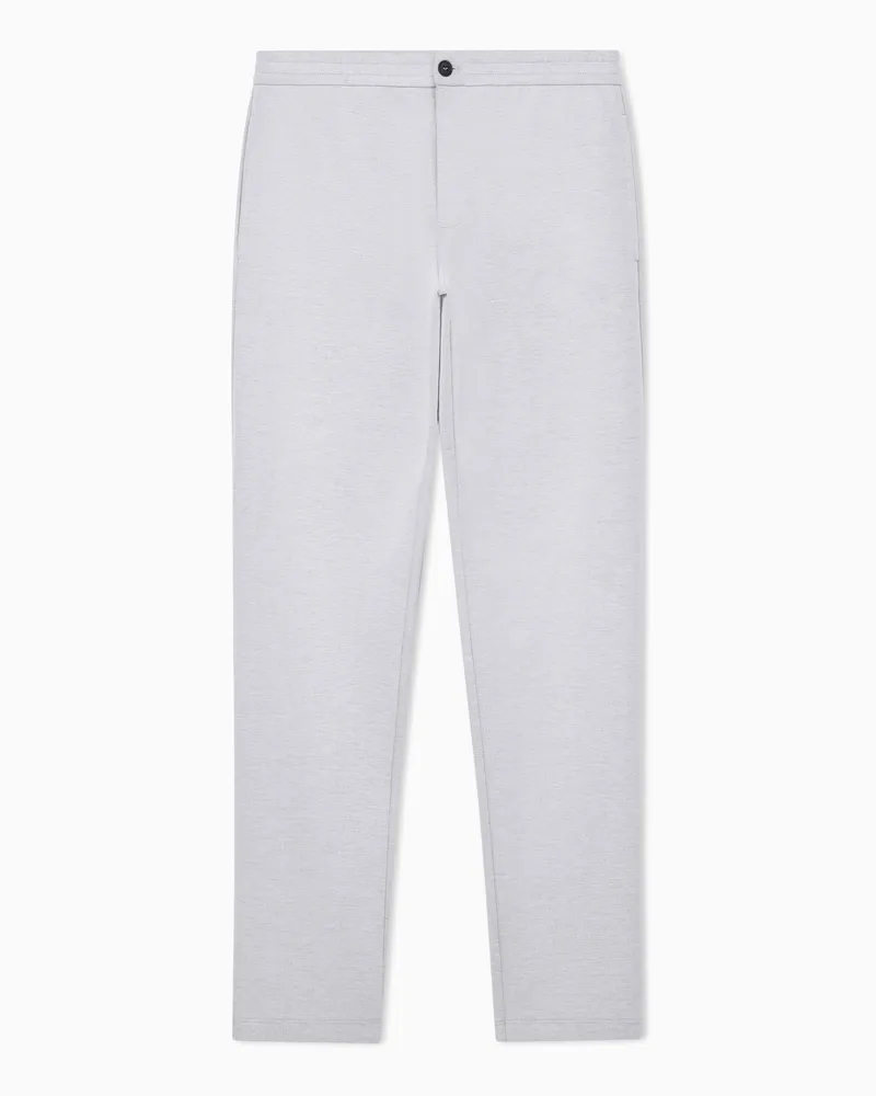 Giorgio Armani Hose aus doppellagigem Baumwolljersey Grau