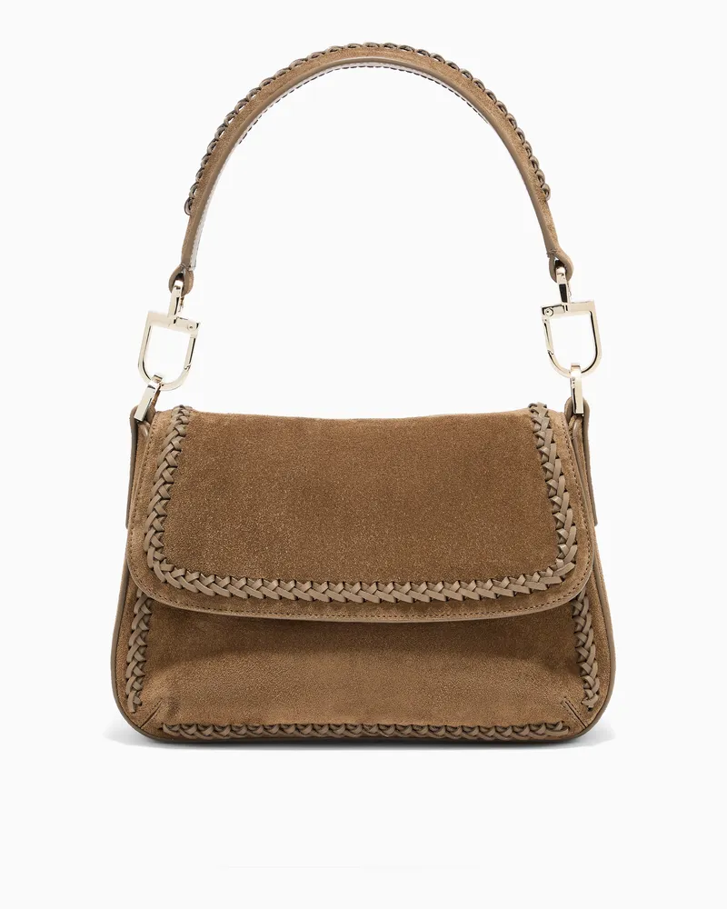 Giorgio Armani La Prima Soft Tasche im Mini-Format aus Veloursleder Grün