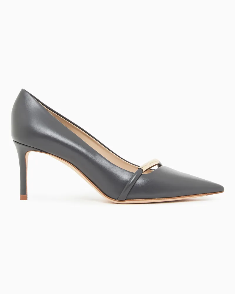 Giorgio Armani Pumps aus Leder Grau