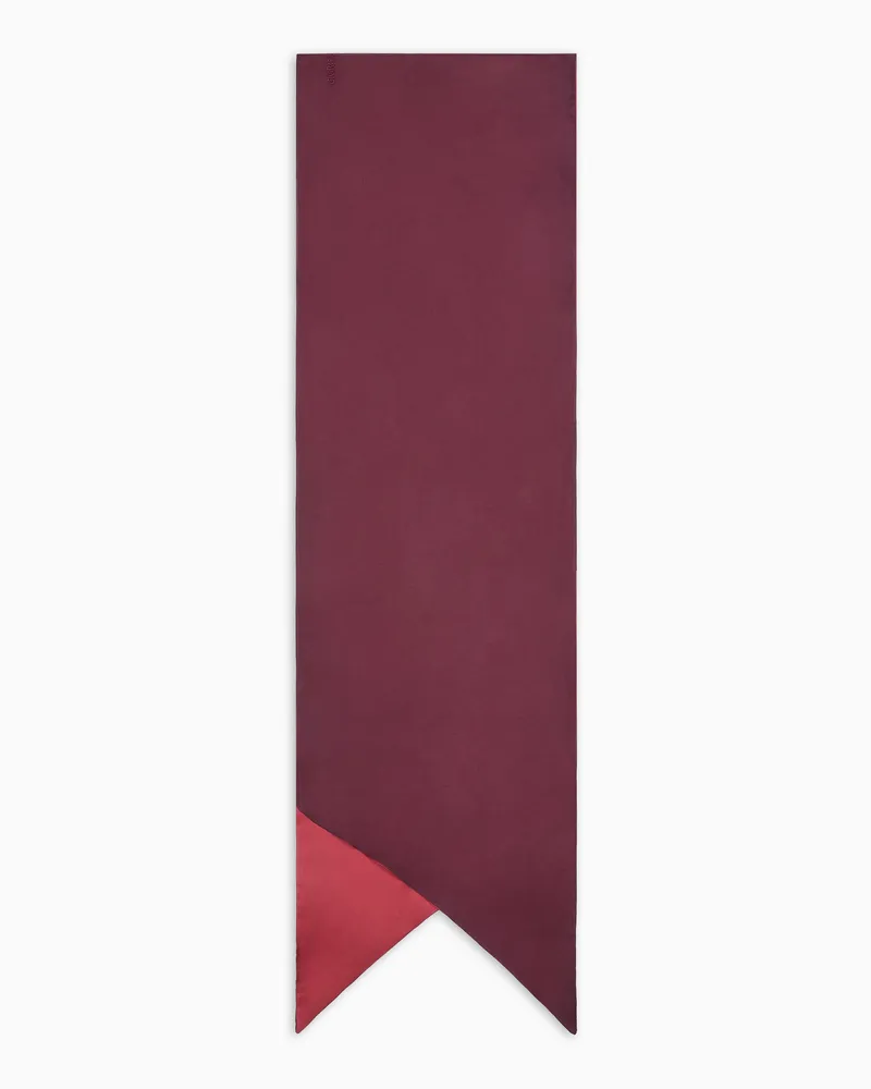 Giorgio Armani Zweifarbiger Schal aus Modal Rot