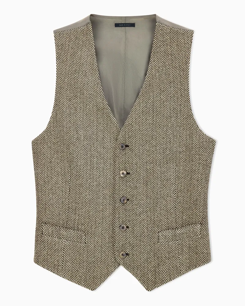 Giorgio Armani Armani/Archivio FW1990 Einreihige Weste Braun