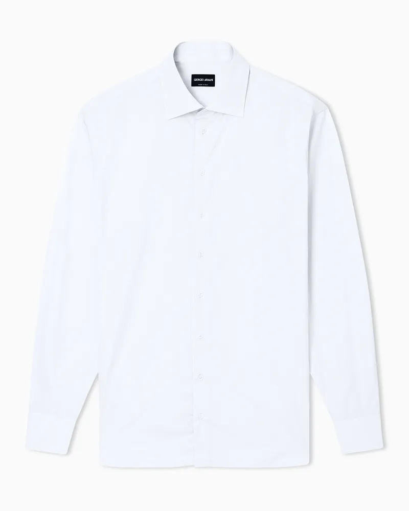 Giorgio Armani Hemd in Regular Fit aus Luxury-Baumwolle mit Streifen Hellblau