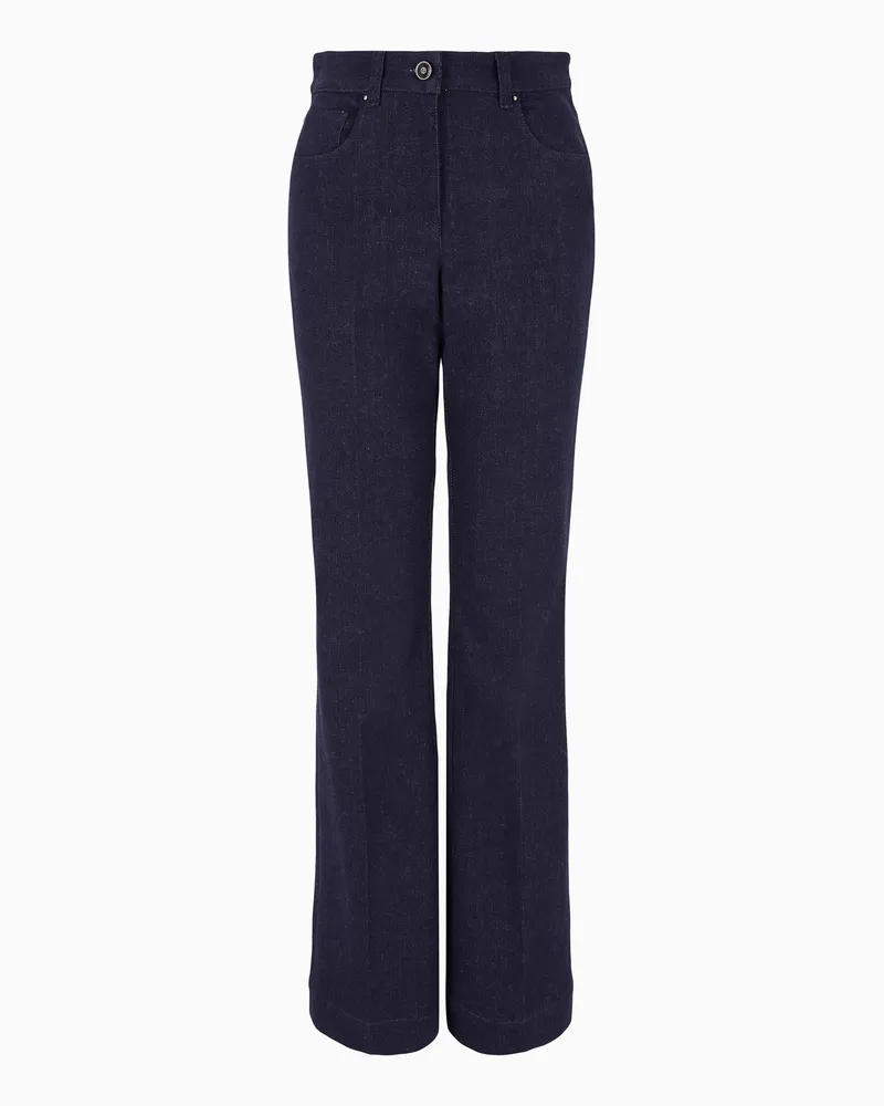Giorgio Armani Five-Pocket-Hose der Denim Collection mit ausgestelltem Saumabschluss aus Denim mit Stretchanteil Blau