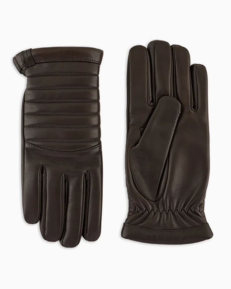 Giorgio Armani Handschuhe aus Nappaleder Braun