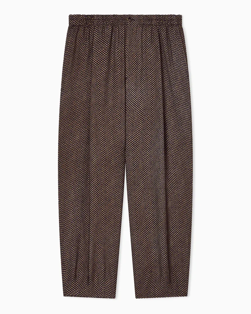 Giorgio Armani Patterned Viscose Relaxed Trousers 