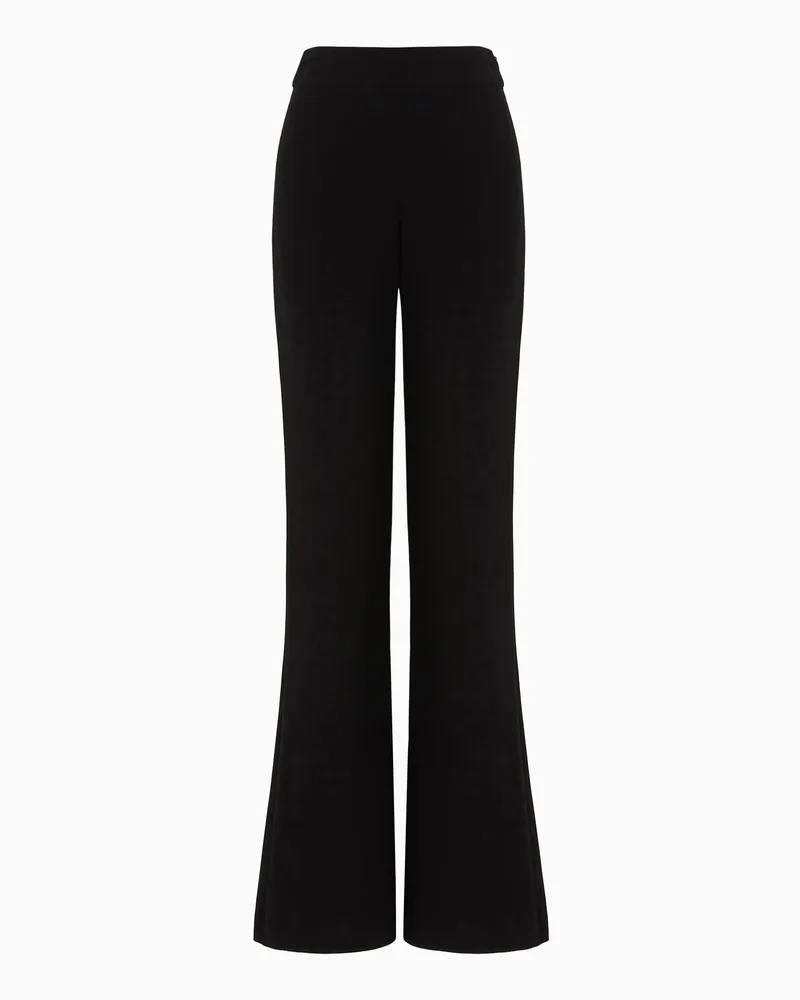 Giorgio Armani Weite Hose aus Seide Schwarz