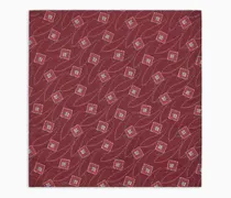 Geometrisches Jacquard-Seiden-Einstecktuch
