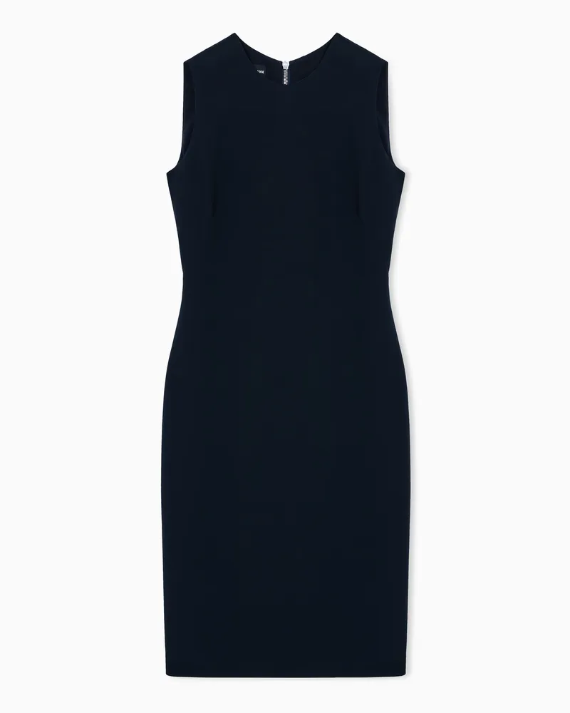 Giorgio Armani Etuikleid aus Seide Marineblau