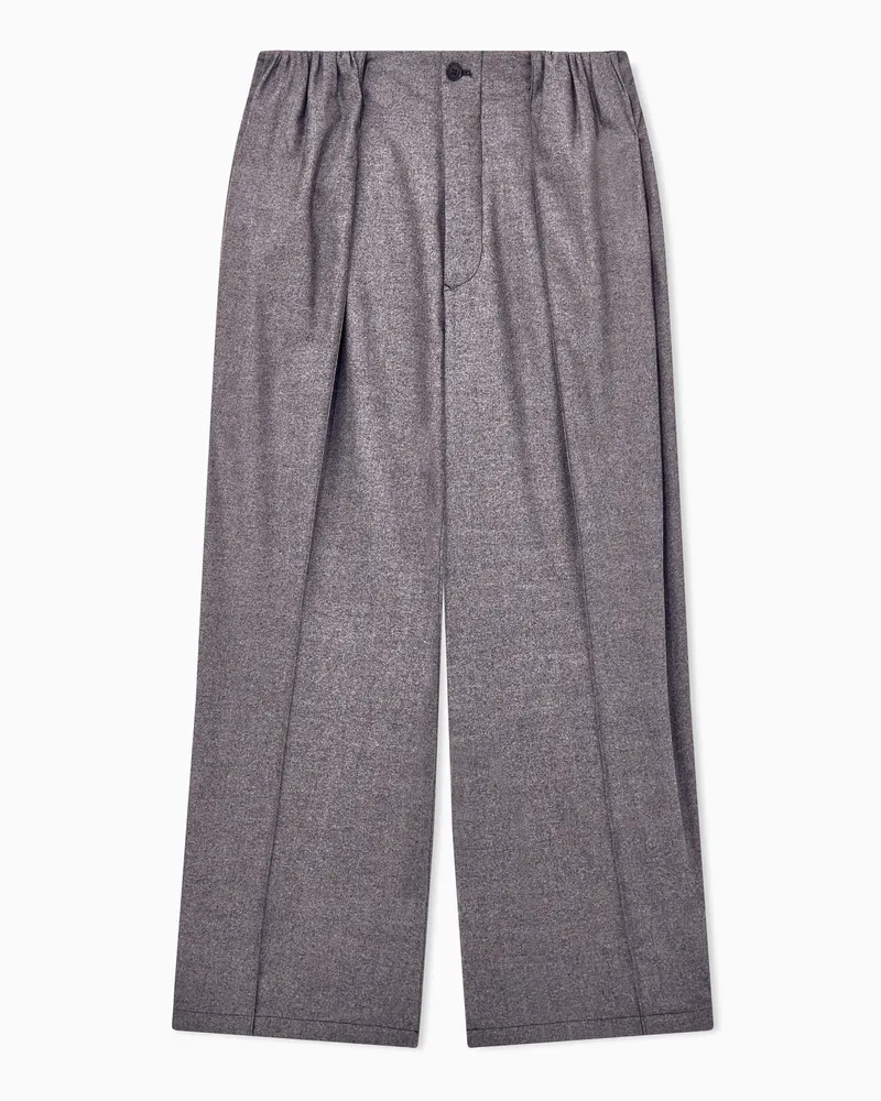 Giorgio Armani Hose mit Denim-Effekt aus Stretch-Schurwolle und Kaschmir Braun