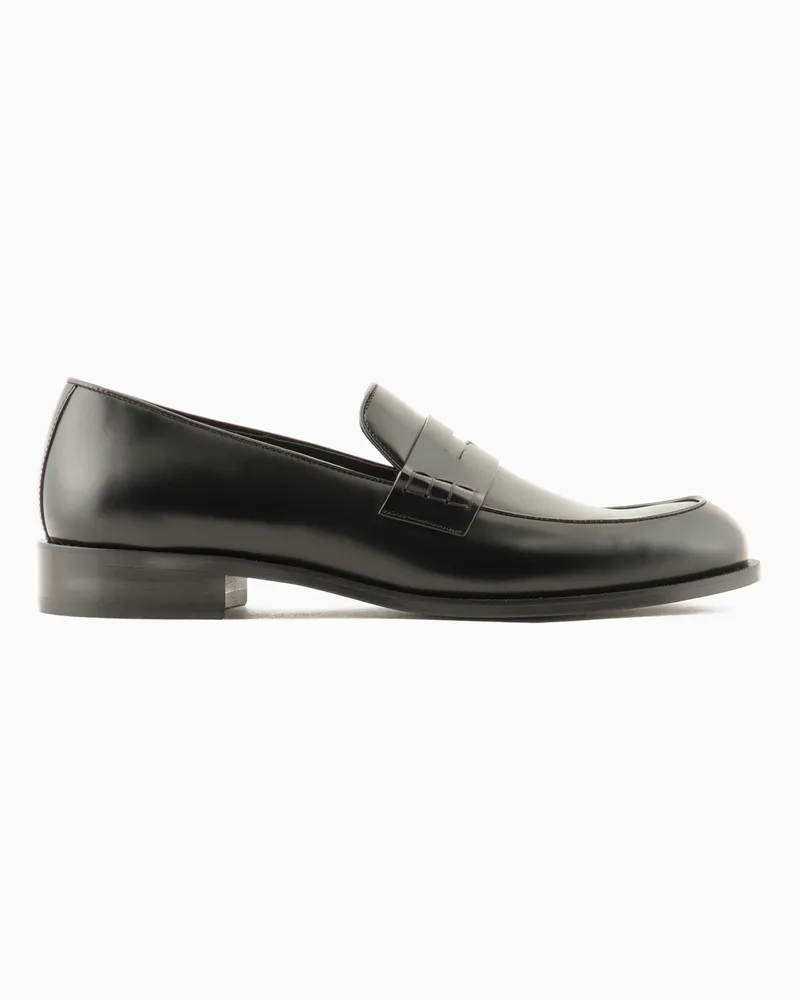 Giorgio Armani Mokassins aus Leder Schwarz