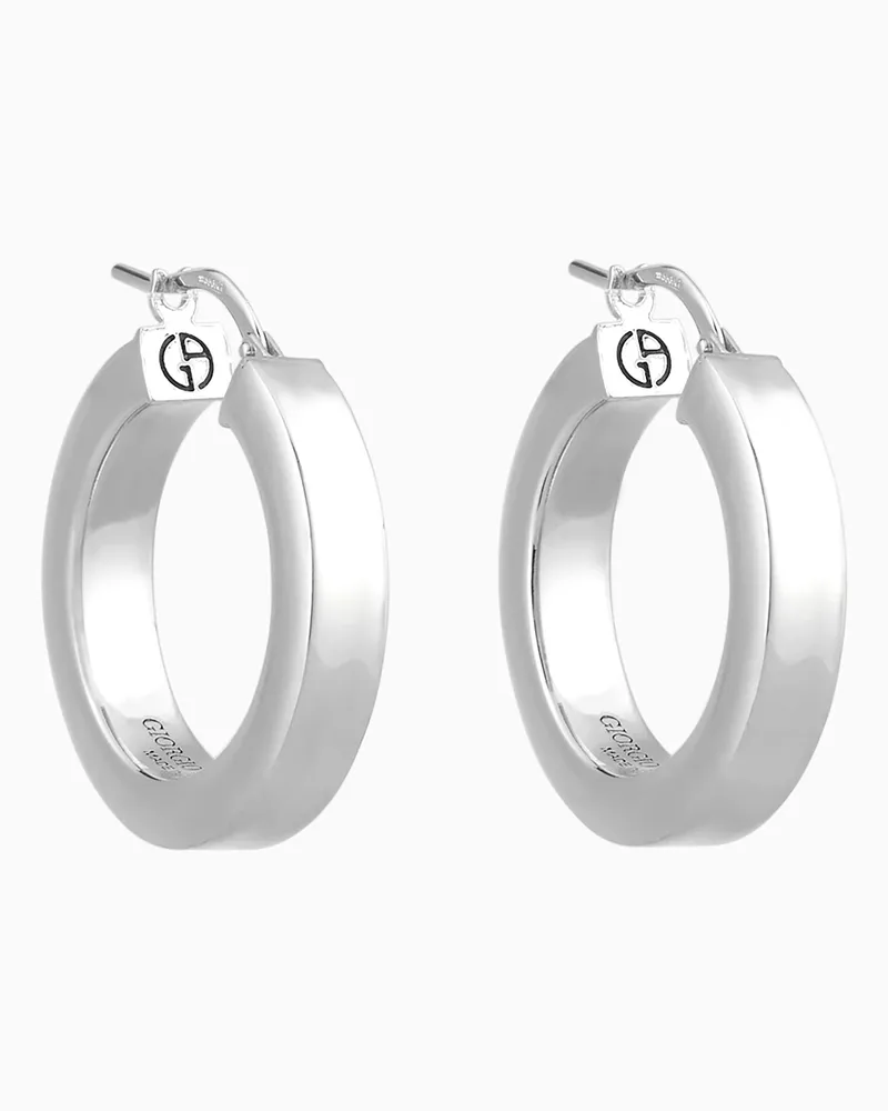 Giorgio Armani Ohrringe aus 925er-Silber Grau