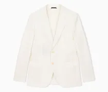 Einreihiges Sakko der Upton-Linie aus reinem Leinen-Canvas