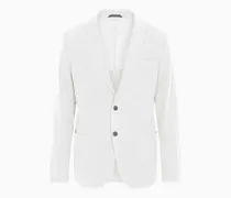 Einreihiges Sakko der Upton-Linie aus reinem Leinen-Canvas