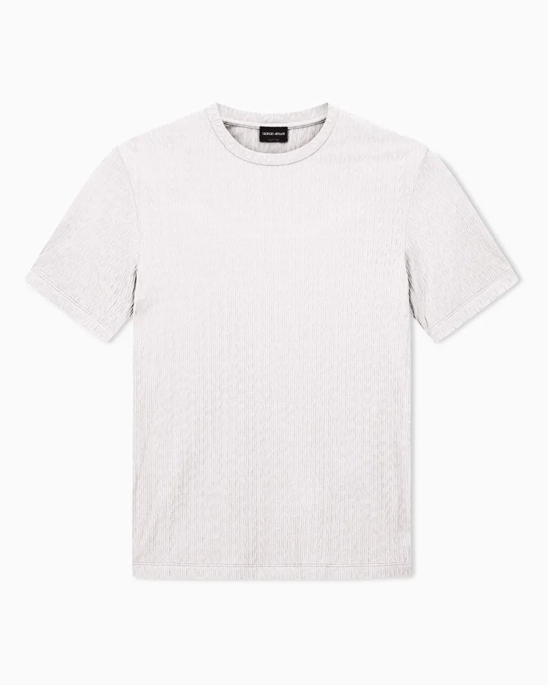 Giorgio Armani ASV T-Shirt aus Viskosemischgewebe Beige