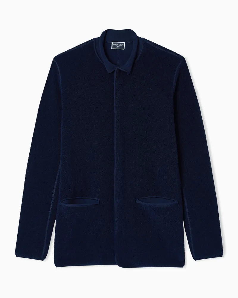 Giorgio Armani Poloshirts aus Strick Marineblau