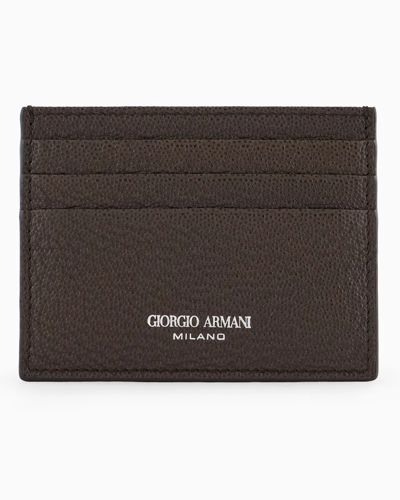Giorgio Armani Kartenetui aus Leder Braun