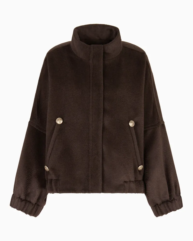 Giorgio Armani Caban aus Alpaka und Wolle Braun