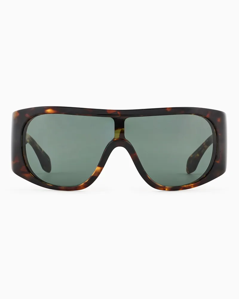 Giorgio Armani Sonnenbrille mit rechteckiger Fassung Braun