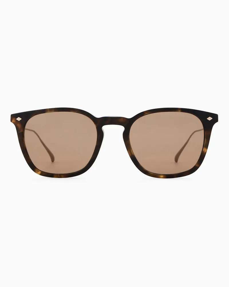 Giorgio Armani Sonnenbrille für Herren mit Pillow-Fassung Gemustert