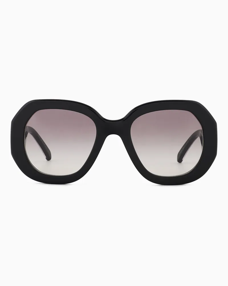 Giorgio Armani Oversize-Sonnenbrille für Damen Schwarz