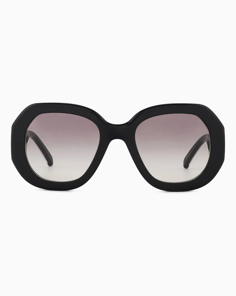 Giorgio Armani Damen-Sonnenbrille mit eckiger Fassung Schwarz