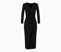 Midi-Kleid aus Viskose-Mischgewebe im Punto Milano