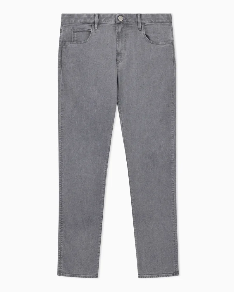 Giorgio Armani Five-Pocket-Hose in Slim Fit aus elastischem Baumwolldenim Schwarz