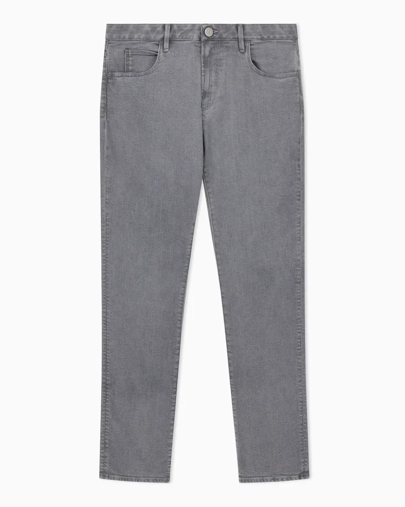 Giorgio Armani Five-Pocket-Hose in Slim Fit aus elastischem Baumwolldenim Schwarz
