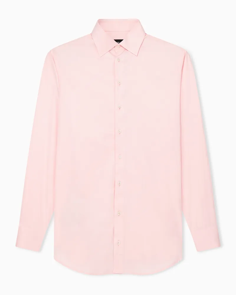 Giorgio Armani Hemd in Regular Fit aus Baumwolltwill Violett