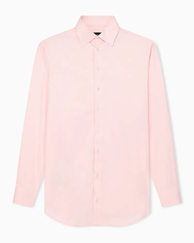 Giorgio Armani Hemd in Regular Fit aus Baumwolltwill Violett