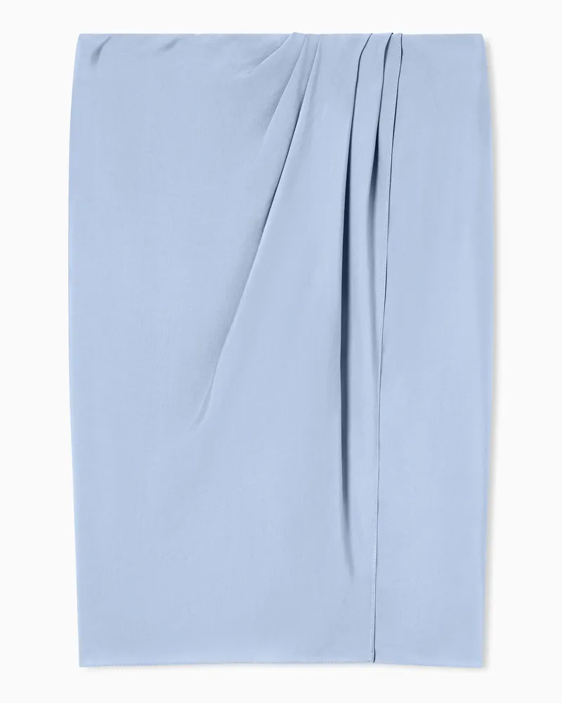 Giorgio Armani ASV Midirock aus Cupro Hellblau