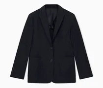 Blazer Einreihig Regular Fit aus strukturiertem Mesh